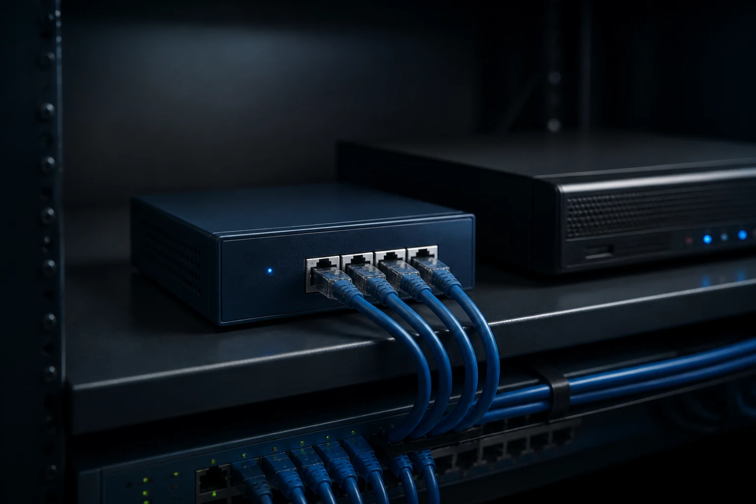 Representative compact managed device connected to a CCTV network